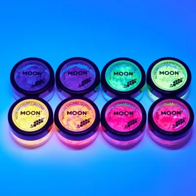Chunky Glitter mit UV-Licht