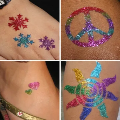 Neon Glitzer Tatoo