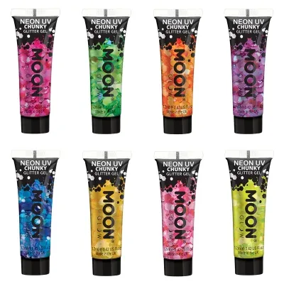 8er Chunky Glitter Gel Set